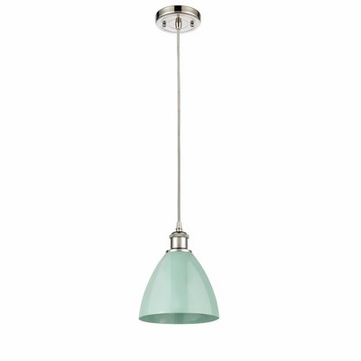 Plymouth Dome - 1 Light Cord Hung Mini Pendant In Industrial Style-11.25 Inches Tall and 7.5 Inches Wide