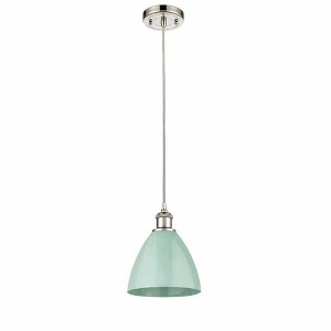 Plymouth Dome - 1 Light Cord Hung Mini Pendant In Industrial Style-11.25 Inches Tall and 7.5 Inches Wide - 1 of 1