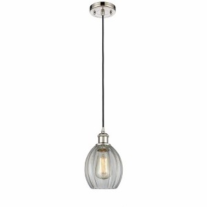 Eaton - 1 Light Cord Hung Mini Pendant In Industrial Style-9.5 Inches Tall and 6 Inches Wide - 1 of 1