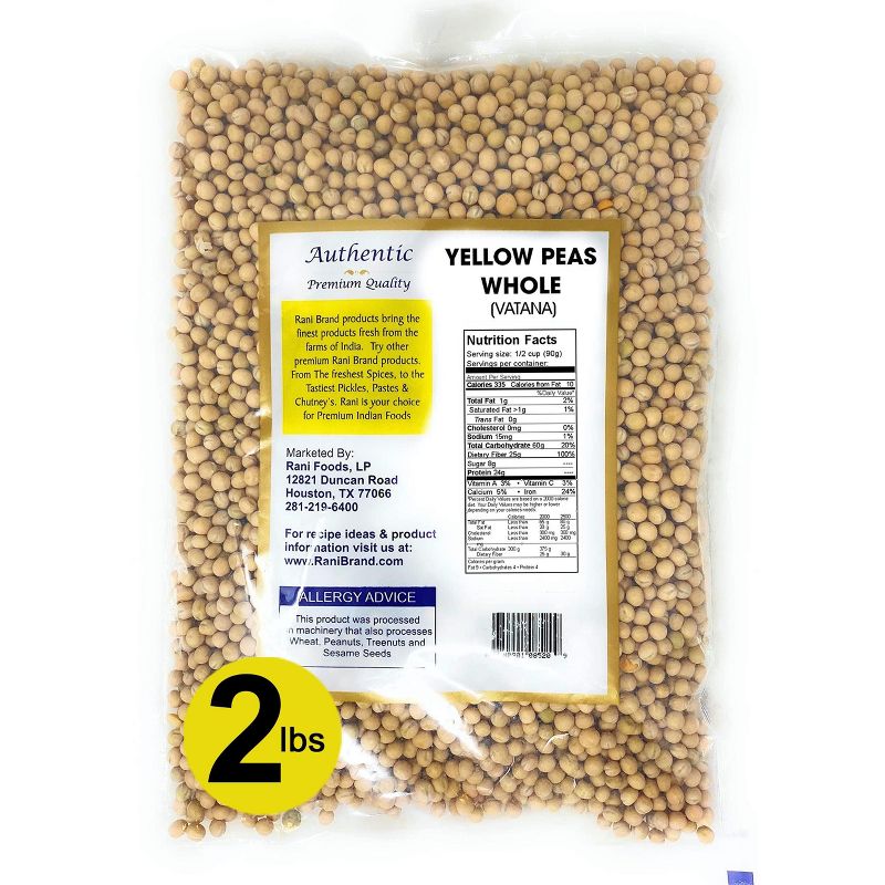 Yellow Peas Whole Dried (Vatana, Matar) - 32oz (2lbs) 908g - Rani Brand Authentic Indian Products, 2 of 5