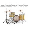 Ludwig Legacy Maple 3-Piece Fab Shell Pack with 22 in. Bass Drum Lemon Oyster - 2 of 4