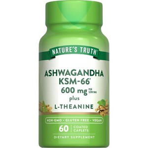 Nature's Truth KSM-66 Ashwagandha | 60 Caplets | with L-Theanine - 1 of 4