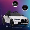 12V Electric Ride On Sports Car  w/Remote for Toddler with Suspension System,3 Speeds, Bluetooth, Mp3, Double Door, Led Light - 2 of 4