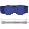 INSPIRE CHIC Women's Interlock 8-shaped Faux Leather Buckle Elastic Belt 1 Pc - 3 of 4