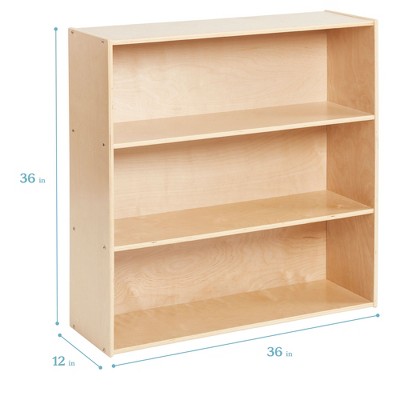 Natural Birch 3-Shelf Kids Storage Cabinet