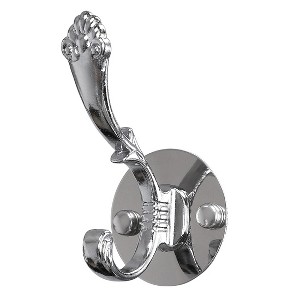 Unique Bargains Zinc Alloy Wall Mounted Rust-Resistant Coat Hooks with Screws - 1 of 4