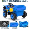 12V Ride On Dump Truck for Kids, with Remote Control, Construction Vehicles with Dump Bed & Shovel, Music, Headlights - 4 of 4