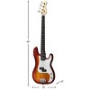 Costway Full Size Electric Bass Guitar 4 String with Strap Guitar Bag Amp Cord Red New - 3 of 4