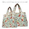 Wrapables Large & Small Foldable Nylon Reusable Shopping Bags (Set of 2), Cardinal Birds - 3 of 4