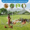Large Metal Chicken Coop, Walk-in Poultry Cage with Cover, Spire Roof Hen House with Security Lock, Chicken Run for Backyard, 9.8' x 6.6' x 6.5' - 4 of 4