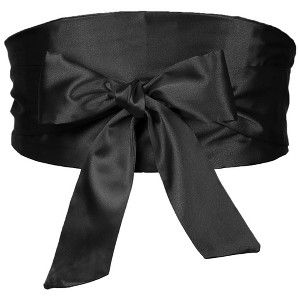Elerevyo Women Satin Obi Self Tie Wrap Wide Sash Waistband Belt for Dress Bridal 1Pc - 1 of 4