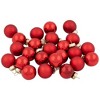 Northlight 24ct Red and Gold 2-Finish Mini Glass Christmas Ball Ornaments 1" (25mm) - 4 of 4