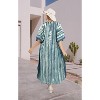 LA LEELA Women's Kaftan Maxi Dress Loungewear 2X-3X Sun Navy - image 3 of 4