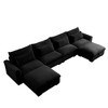 157.5" Corduroy Cloud U-Shaped Modular Sectional Sofa with Deep Seat & 2 Storage Ottomans - 4 of 4