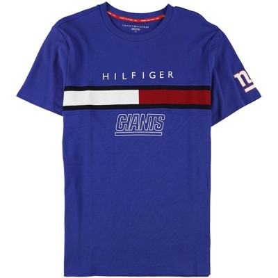 Tommy Hilfiger Mens NY Giants Graphic T-Shirt, Blue, Medium