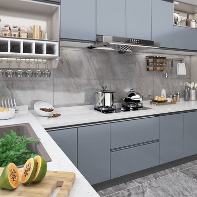 vidaXL Self-adhesive Furniture Film Gray 196.9"x35.4" PVC