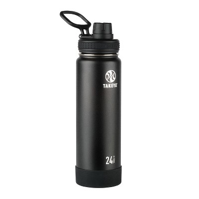 Takeya Actives 24 oz. Midnight Insulated Stainless Steel Water Bottle with Spout Lid, Black