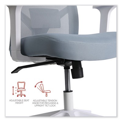 Seafoam Blue Mesh Back Task Chair with White Frame