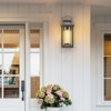 Syemin Outdoor Wall Lights Lampshade, Textured Exterior Lighting Fixtures Wall Mount, Modern Home Outdoor Wall Sconce Lantern, Black, 8"*7"*17.1" - 4 of 4