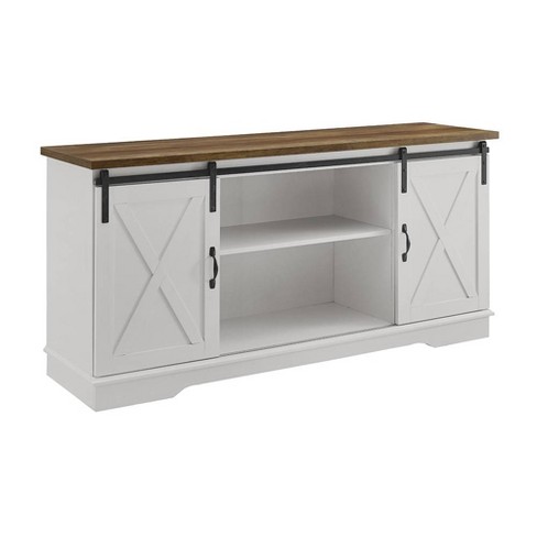 58 Modern Farmhouse Wood Tv Stand White Rustic Oak Saracina