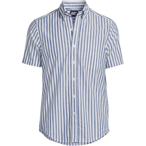 Lands' End Men's Tall Traditional Fit Short Sleeve Essential ...