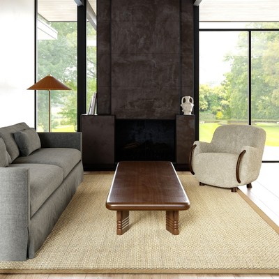 Handmade Natural Wool and Cotton Rectangular Area Rug