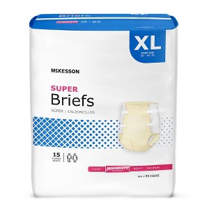 McKesson Super Briefs, Incontinence, Moderate Absorbency, Unisex - 1 of 4