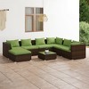 vidaXL Garden Lounge Set Brown PE rattan 8 Piece Set Modular - 2 of 4