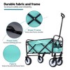 SKRAN Collapsible Foldable Beach Wagon Cart with strapping system,Utility Wagon Grocery Cart for Camping,Shopping,Fishing,Supports 225lbs - 4 of 4