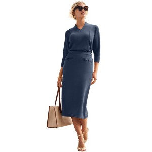 Jessica London Perfect Ease Midi Skirt - 1 of 2