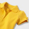 Toddler Girls' Short Sleeve Interlock Uniform Polo Shirt - Cat & Jack™ Gold  - image 3 of 3