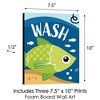 Big Dot of Happiness Let's Go Fishing - Fish Themed Kids Bathroom Rules Wall Art - 7.5 x 10 inches - Set of 3 Signs - Wash, Brush, Flush - image 4 of 4