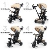 Kinder King 8 in 1 Kids Baby Stroller Tricycle Folding Toddler Trike w/Adjustable Push Handle - 4 of 4