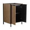 SEVOBAL Bathroom Vanities 24 Inch Freestanding Vanity Soft Close Door for Bathroom, Brown, 23.25"*19.5"*32.69" - 2 of 4