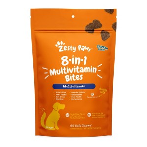 Zesty Paws 8-in-1 Multivitamin Bites for Dog Chicken Flavor - 60ct - 1 of 4