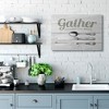 Stupell Industries Gather Silverware Kitchen Wood Texture Word Design - 2 of 4