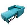 DOMETOUR Futon Convertible Sofa Chair Sleeper Sofa Bed, Adjustable Backrest Pull Out Velvet Sofa Bed for Living Room Bedroom Apartment - 3 of 4