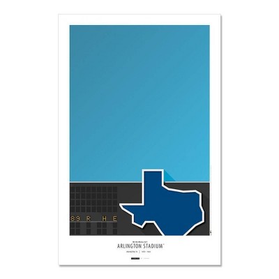 MLB Texas Rangers Arlington Stadium Art Poster