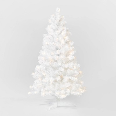 4 5ft Pre Lit White Alberta Spruce Artificial Christmas Tree Clear Lights Wondershop Target
