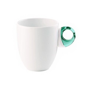 Guzzini Feeling Mug with Handle, Porcelain & Plastic, BPA-Free Microwave & Dishwasher Safe - 1 of 4