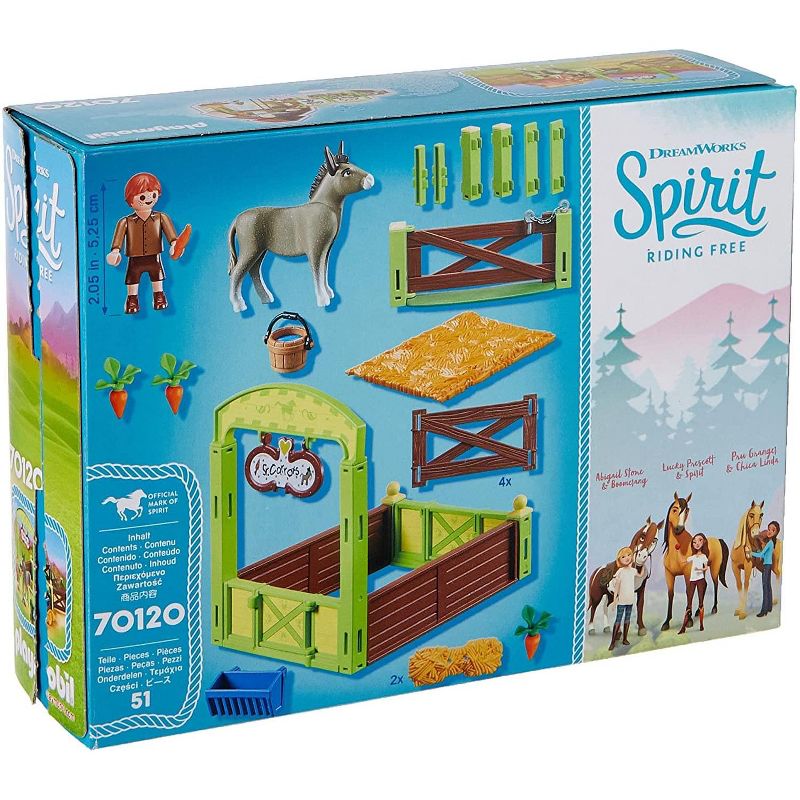 Playmobil Playmobil 70120 Spirit Riding Free Snips & Señor Carrots with Horse Stall Playset, 3 of 4