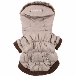Racxily Classic Metallic Fashion Pet Dog Coat Jacket Parka w/ 3M Insulation and Removable Hood, - 1 of 4