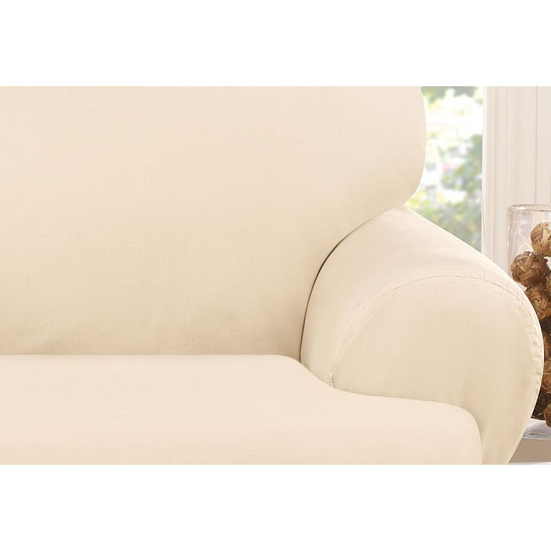 Duck T Cushion Sofa Slipcover Natural - Sure Fit, 3 of 4