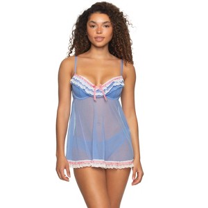 Jezebel by Felina Women's Ruffles Galore Chemise with Hipster Panty - 1 of 2