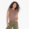 Women's Slim Fit Short Sleeve Mock Turtleneck T-Shirt - Wild Fable™ - 2 of 4