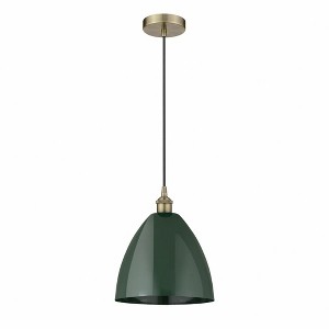 Plymouth Dome - 1 Light Cord Hung Mini Pendant In Industrial Style-14.75 Inches Tall and 12 Inches Wide - 1 of 1