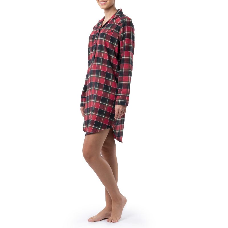 Wrangler Women's and Plus Flannel Sleepshirt, 2 of 5