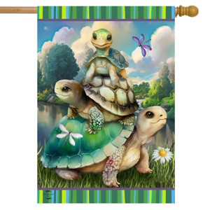 Briarwood Lane Summer House Flag 40x28 For Outdoor Turtle Trio For Summer House Flag - 1 of 4