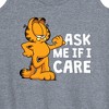 Women's - Garfield - Ask Me If I Care Graphic Racerback Tank - 2 of 4