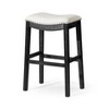 Maven Lane Adrien Backless Saddle Bar Stool with Fabric Upholstery 31" - 2 of 4
